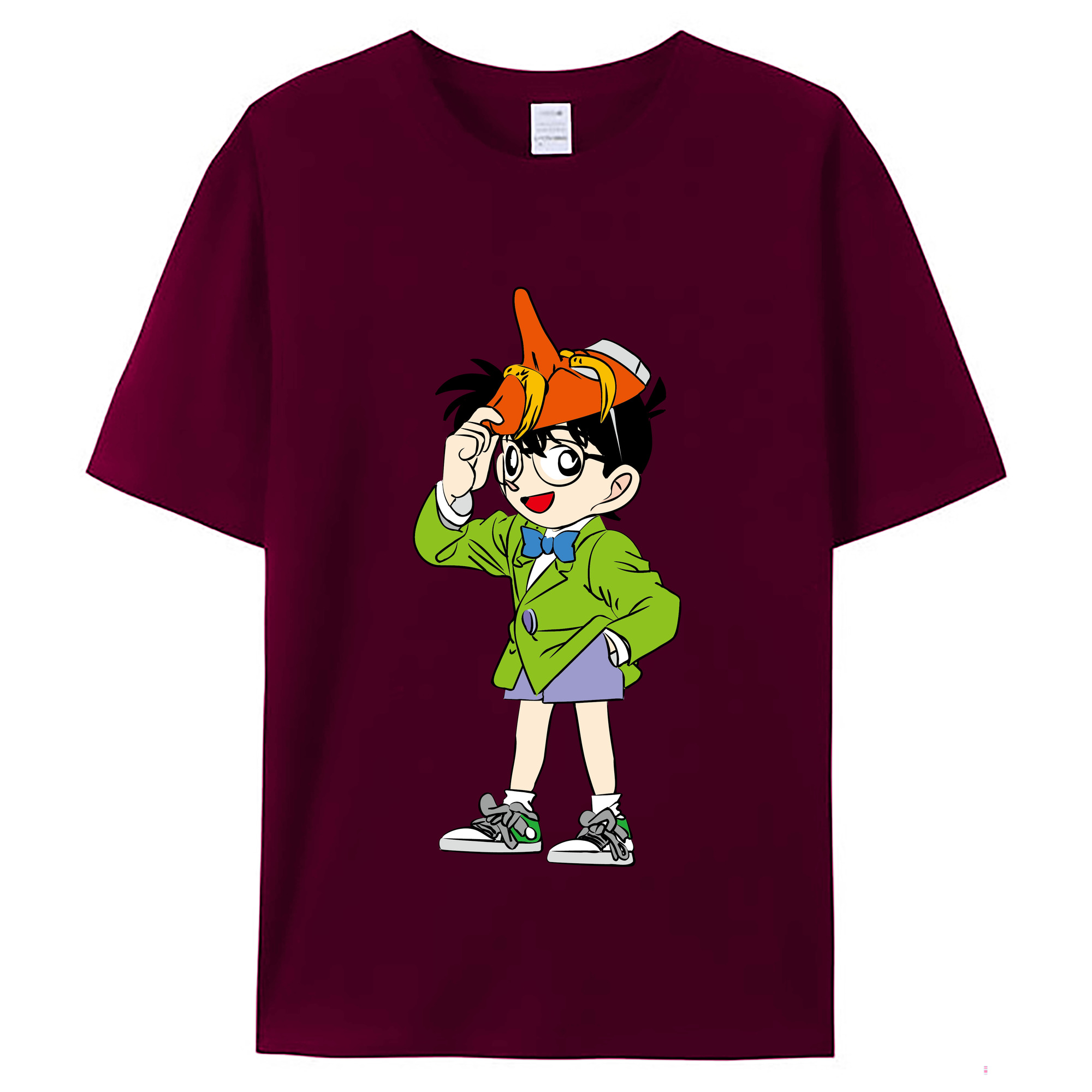 （画像用） 名探偵コナン 江戸川 コナン Detective Conan Conan Edogawa レディースカジュアルプリントTシャツ（綿100％）
